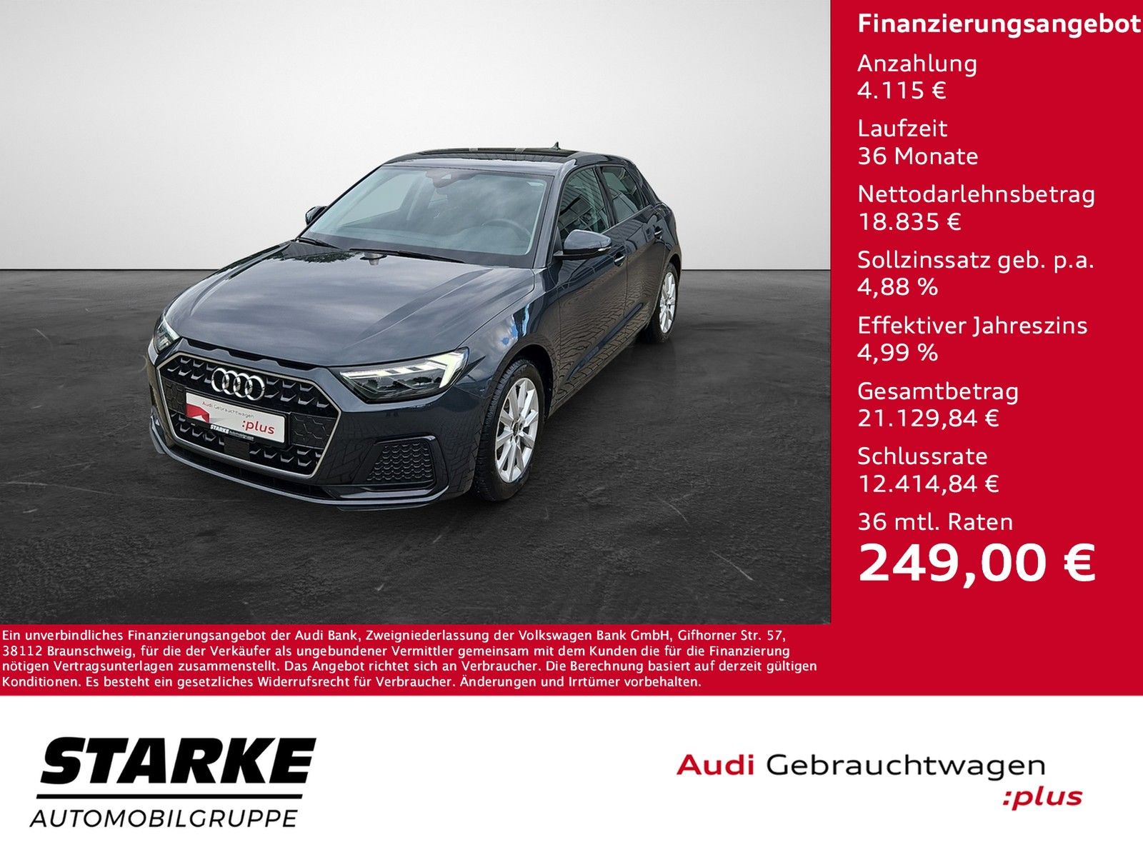 Audi A1 Sportback 25 TFSI S tronic advanced ASI LED 1