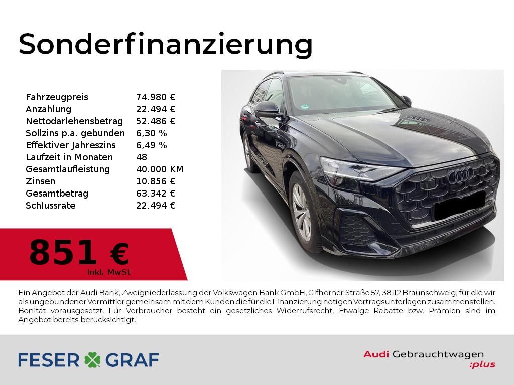 Audi Q8 50 TDI 2x S Line Pano,Standhzg,Sitzbel,AHK,Ka