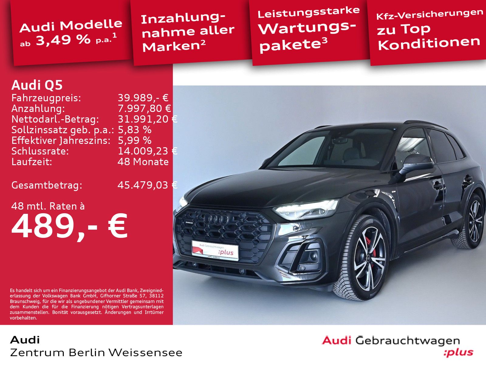 Audi Q5 50 TDI QUA*S-LINE*MATRIX*B&O*RFK*ACC*CARBON**