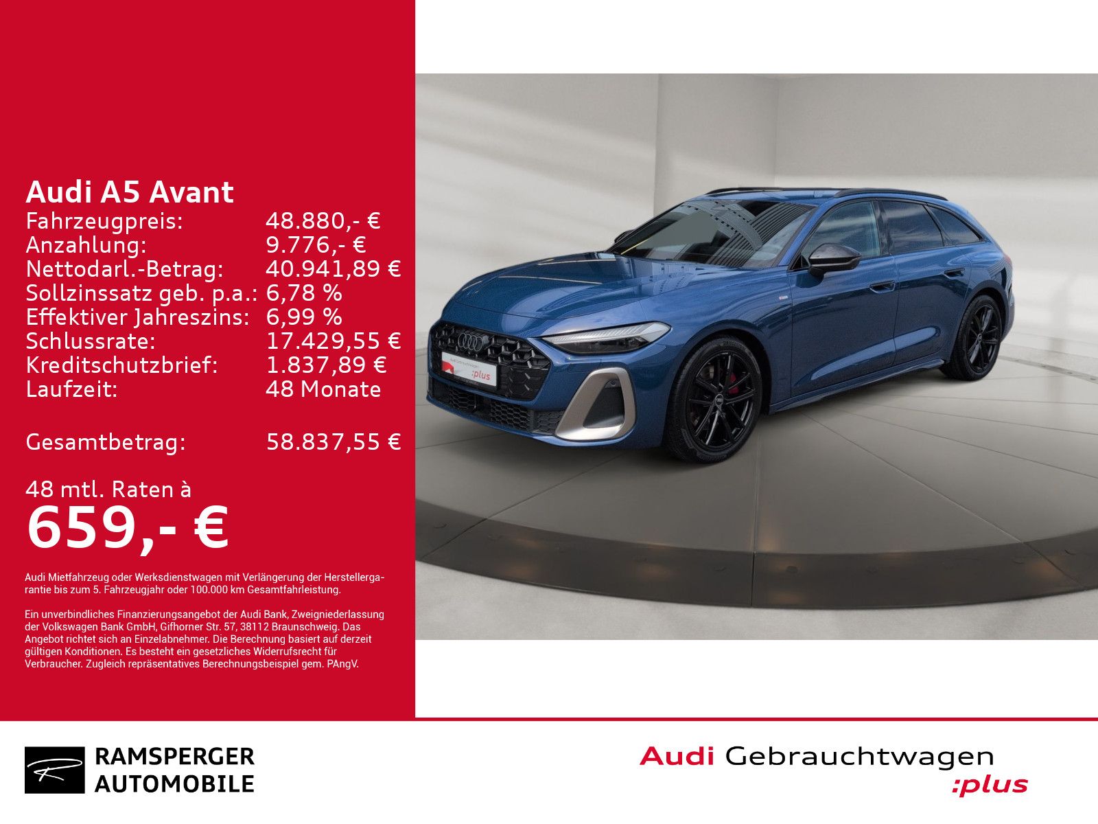 Audi A5 Avant edition one TFSI 150 S line Matrix AHK