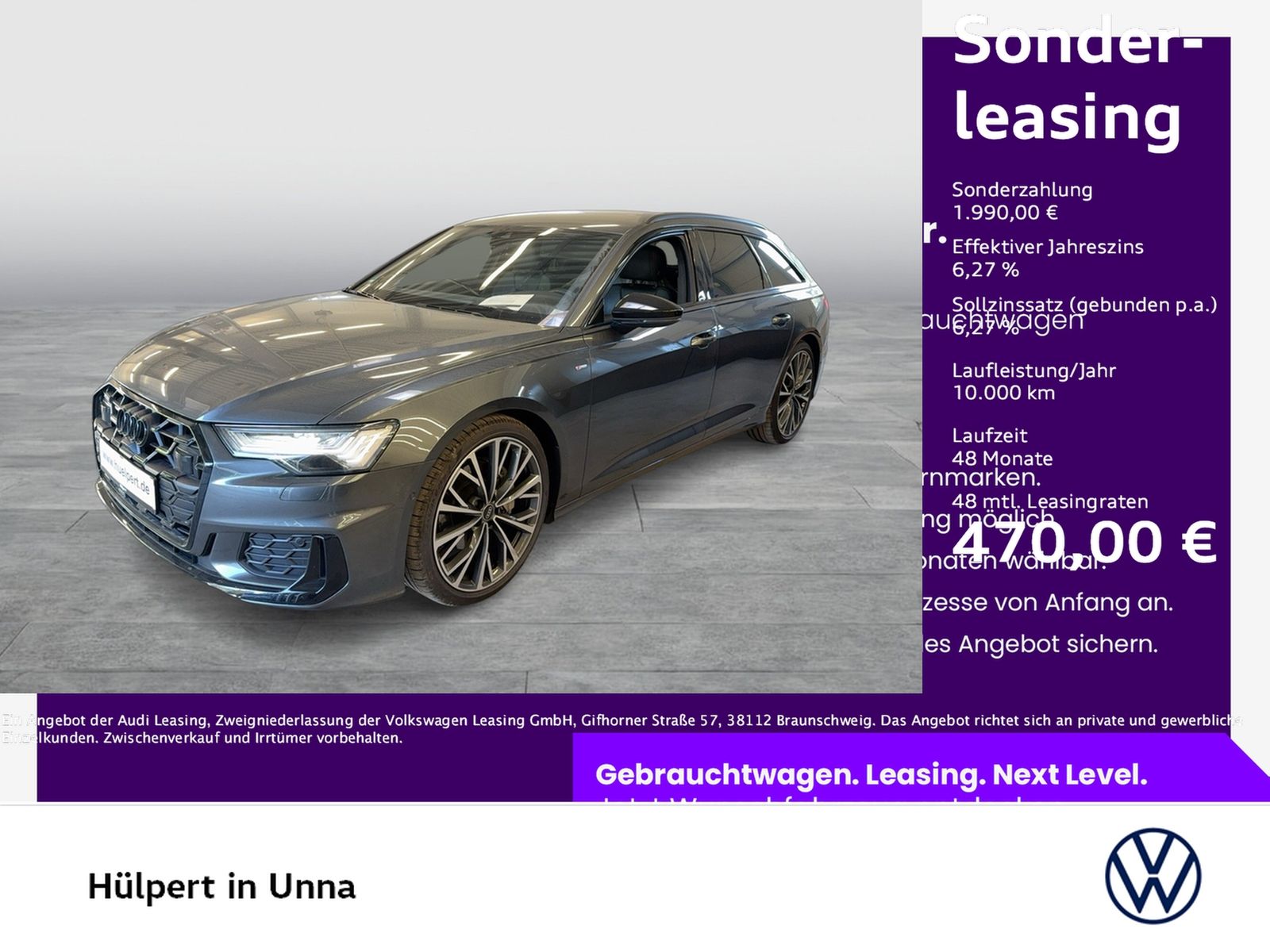 Audi A6 Avant 45 Qu. S LINE B&O AHK LUFT eSITZE ALU21