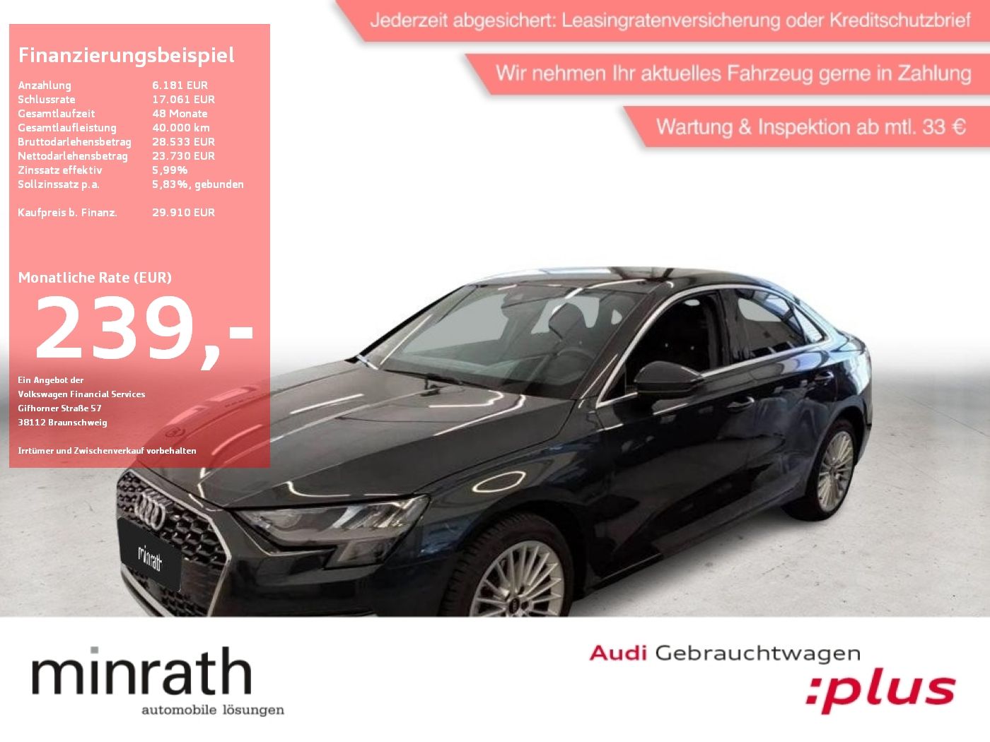 Audi A3 Limousine 35 TFSI MHEV advanced APP+DAB