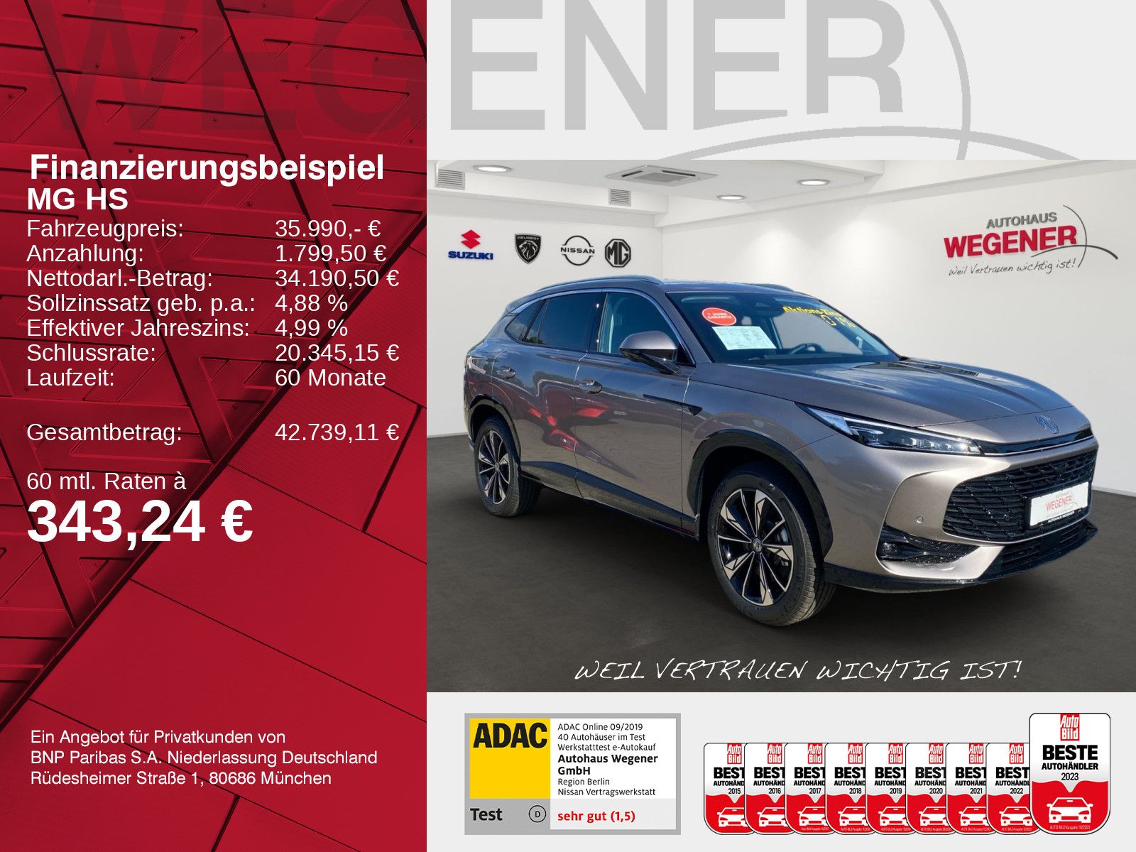 MG HS 1.5 T-GDi Hybrid+ Luxury |LED|360|CarPlay|ACC