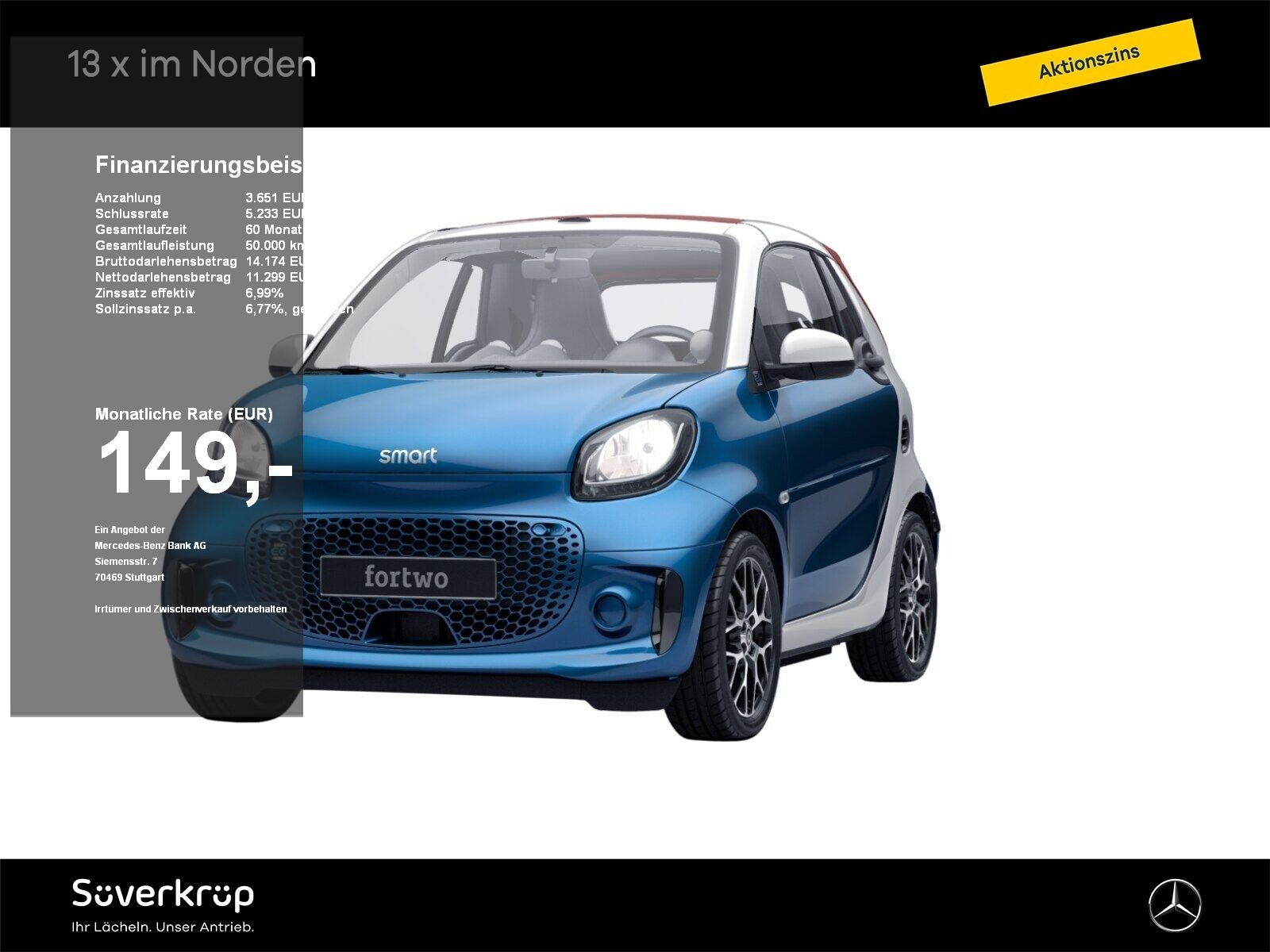 Smart EQ fortwo cabrio prime - Samsaru's Car Outlet