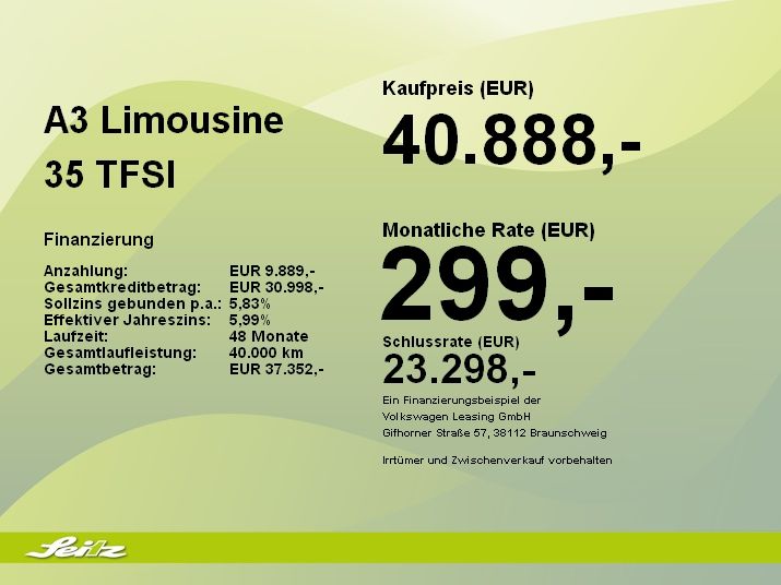 Audi A3 Limousine 35 TFSI advanced - Samsaru's Car Outlet