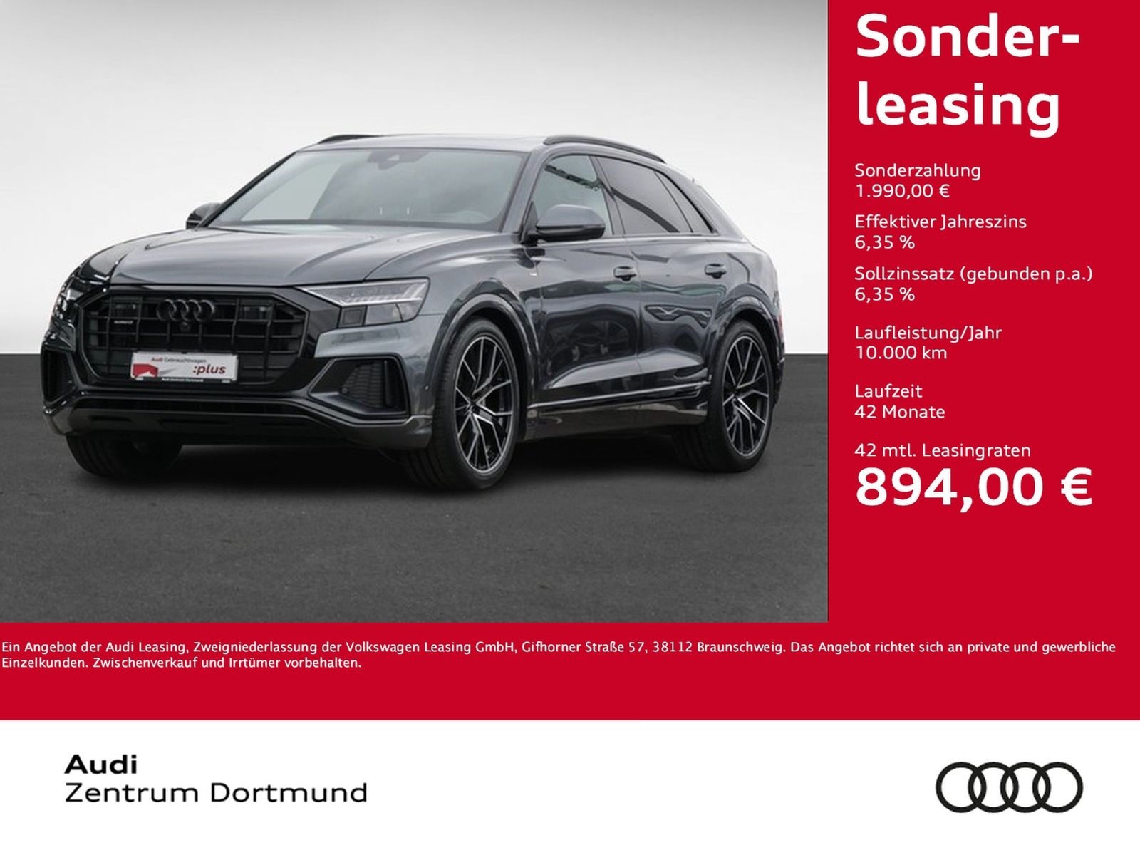 Audi Q8 50 Qu. S LINE BLACKPAK PANO B&O AHK ALU22"
