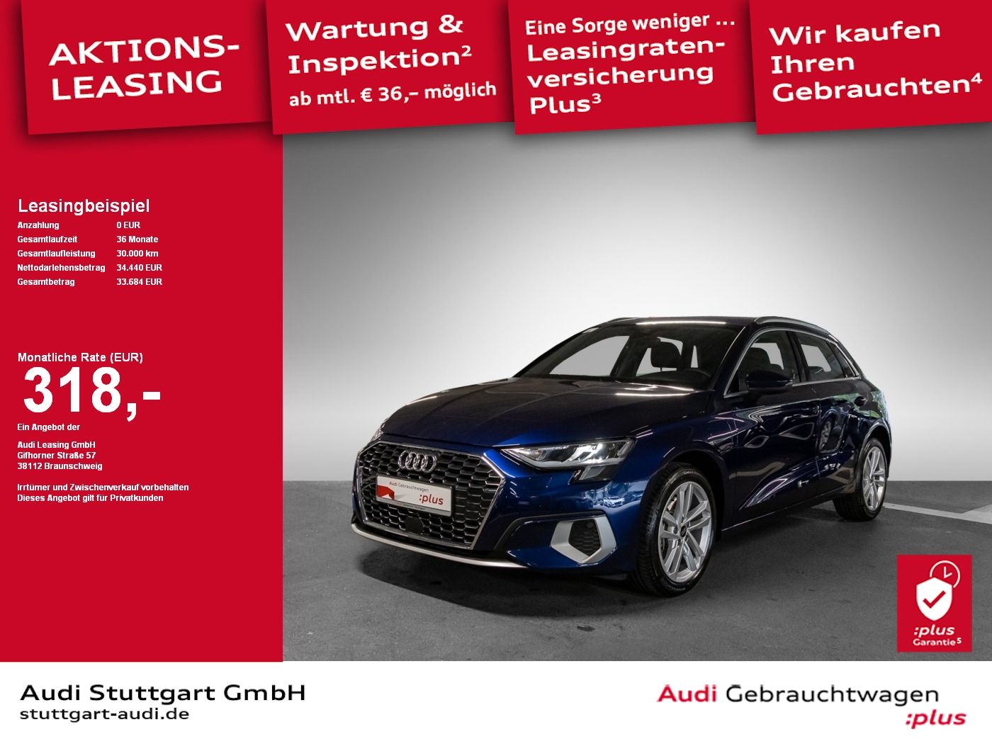 Audi A3 Sportback advanced 40 TFSI e S tronic - Samsaru's Car Outlet