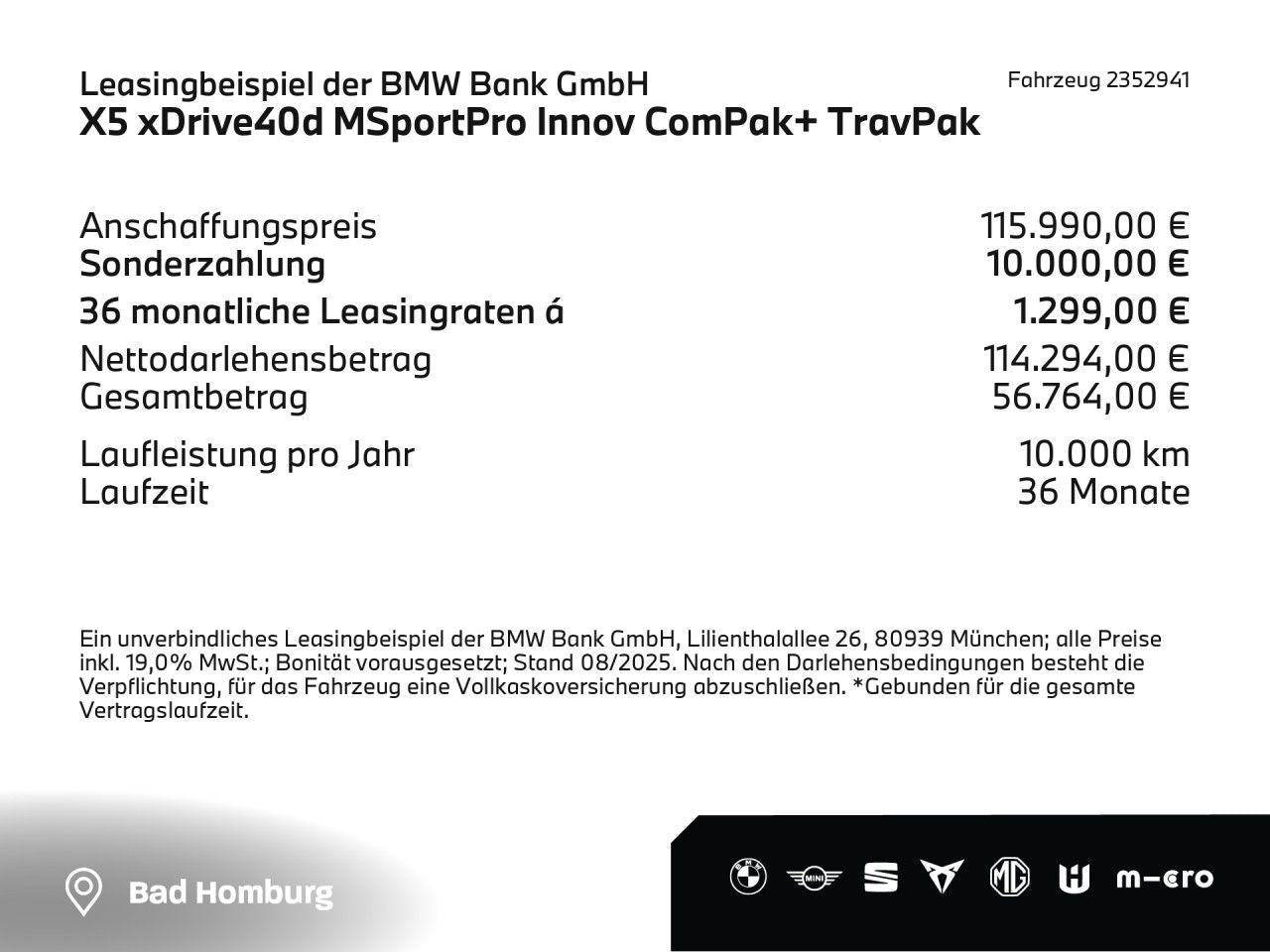 BMW X5 xDrive40d MSportPro Innov ComPak+ TravPak HUD