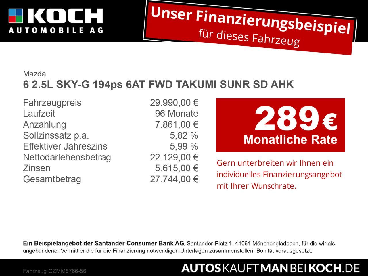 Mazda 6 2.5L SKY-G 194ps 6AT FWD TAKUMI SUNR SD AHK BT