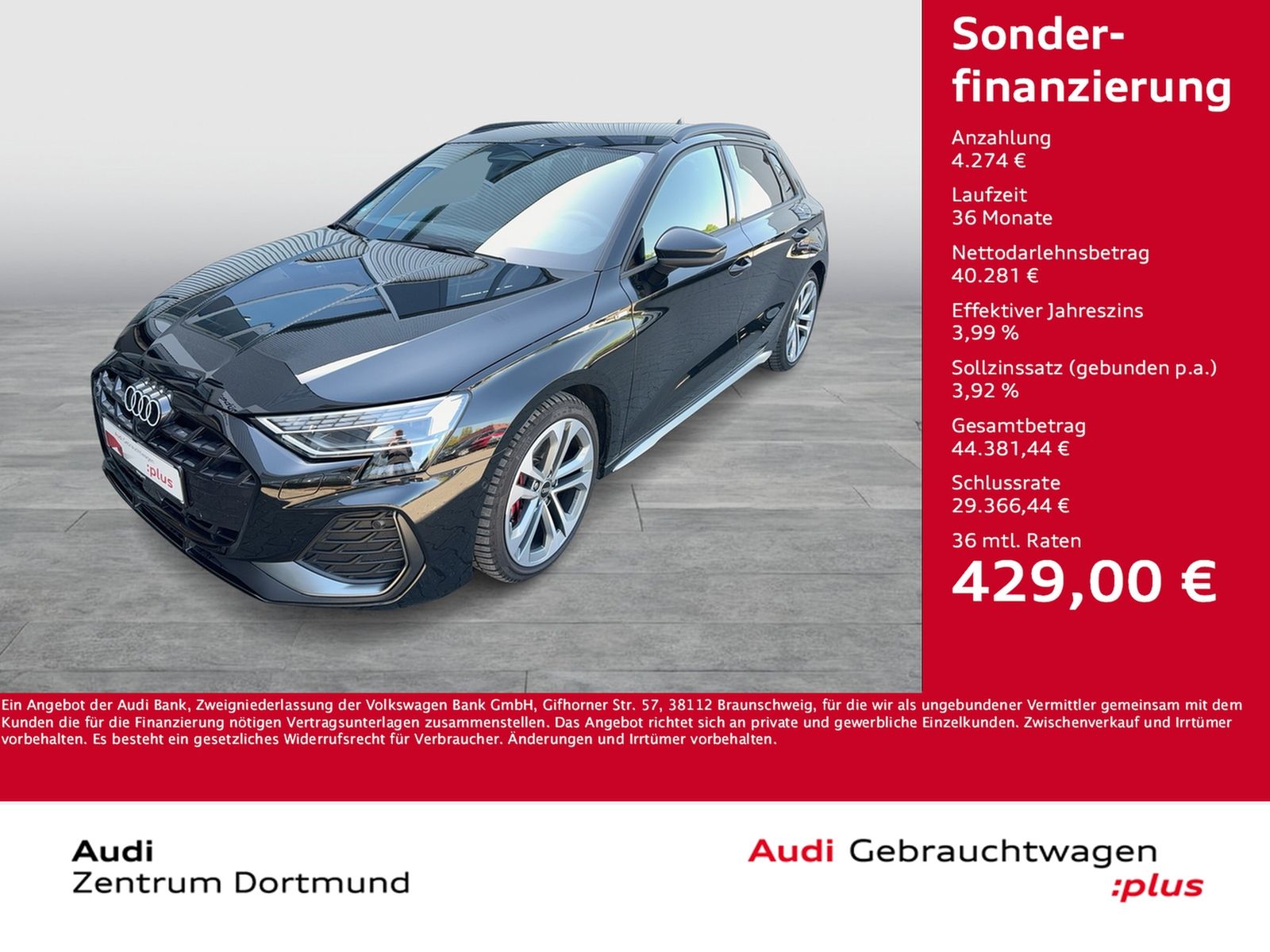 Audi A3 Sportback quattro S LINE STANDHZ. SONOS AHK