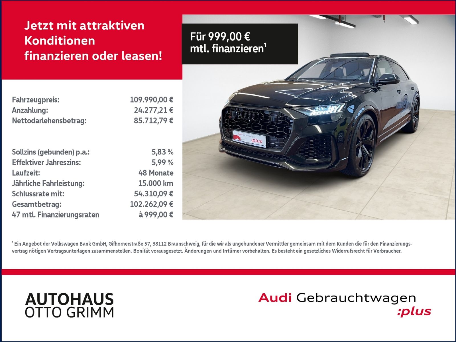 Audi RSQ8 4.0 TFSI quattro Tiptronic LEDER
