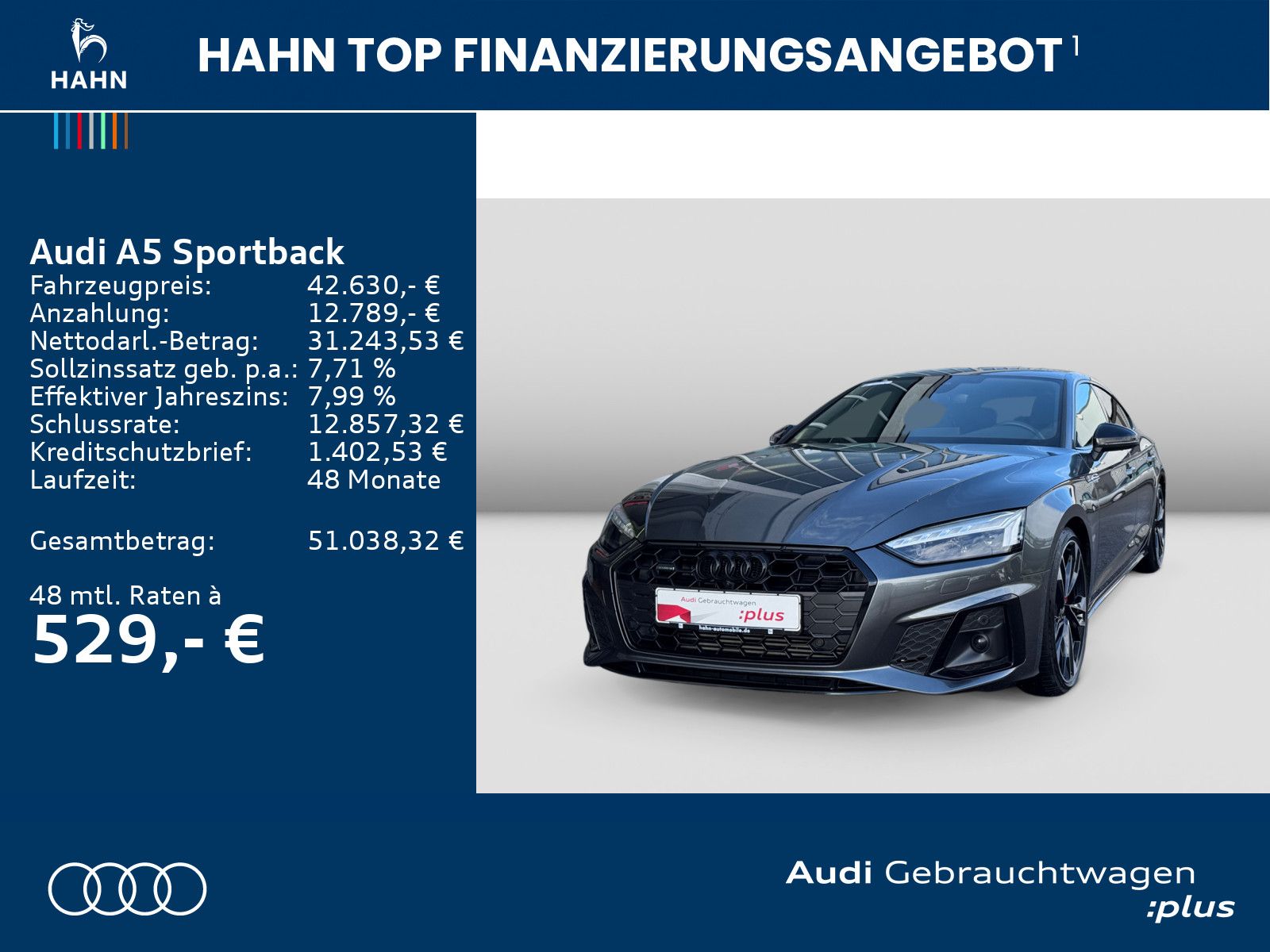 Audi A5 Sportback 45TFSI quattro S line S-tronic Virt