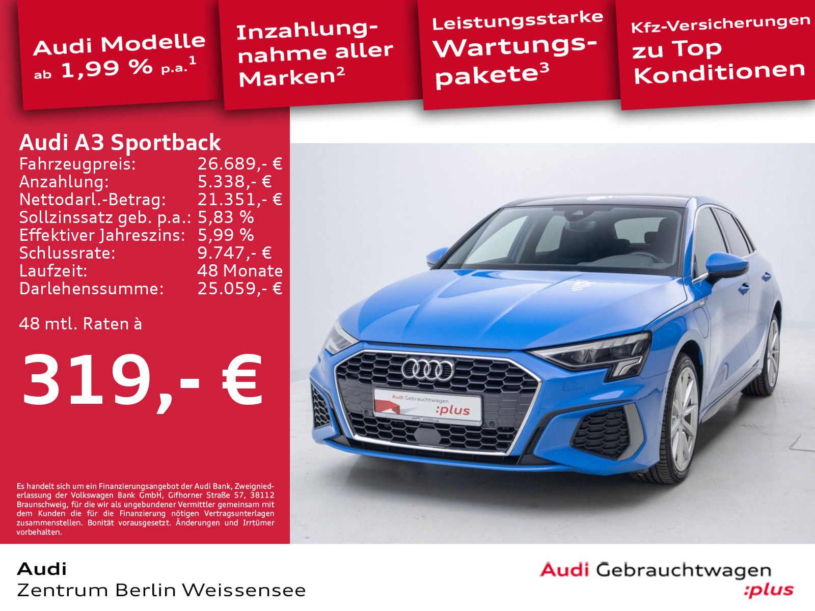 Audi A3 Sportback 40 TFSI e-tron S Line - Samsaru's Car Outlet