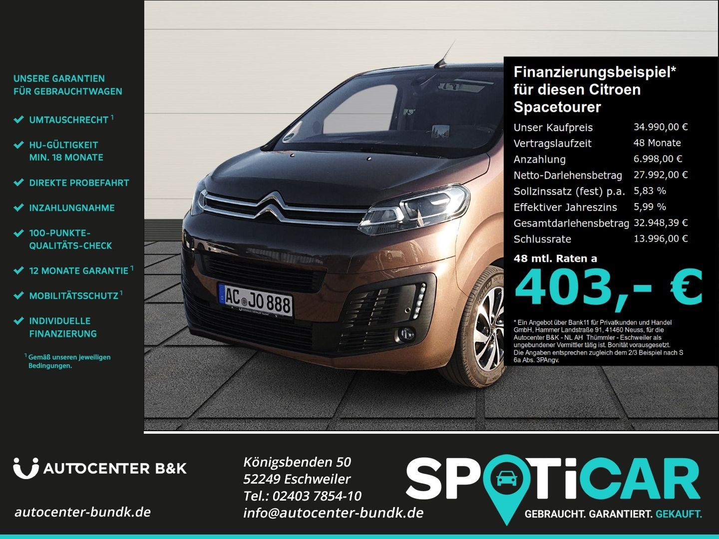 Citroën Spacetourer M BlueHDi 180 EAT8 Shine 8-Sitzer AH