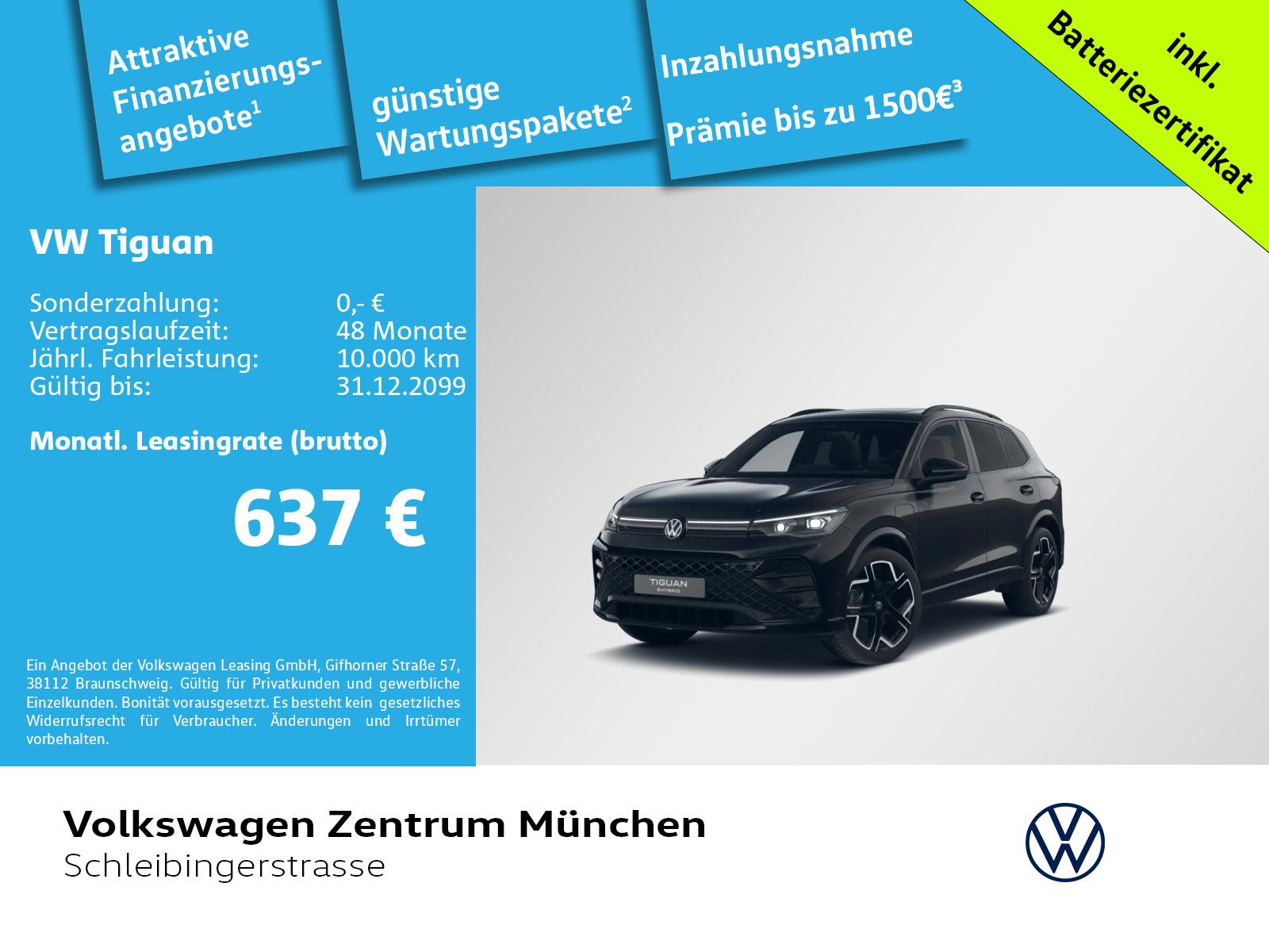 Volkswagen Tiguan 1,5 eHybrid R-Line BlackStyle Leder AHK I