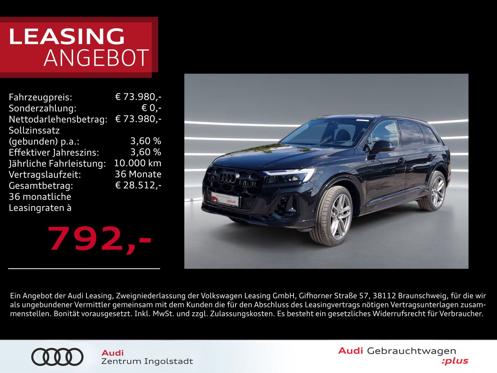 Audi Q7 55 TFSI e qu S line MATRIX Luft AHK HuD 21"