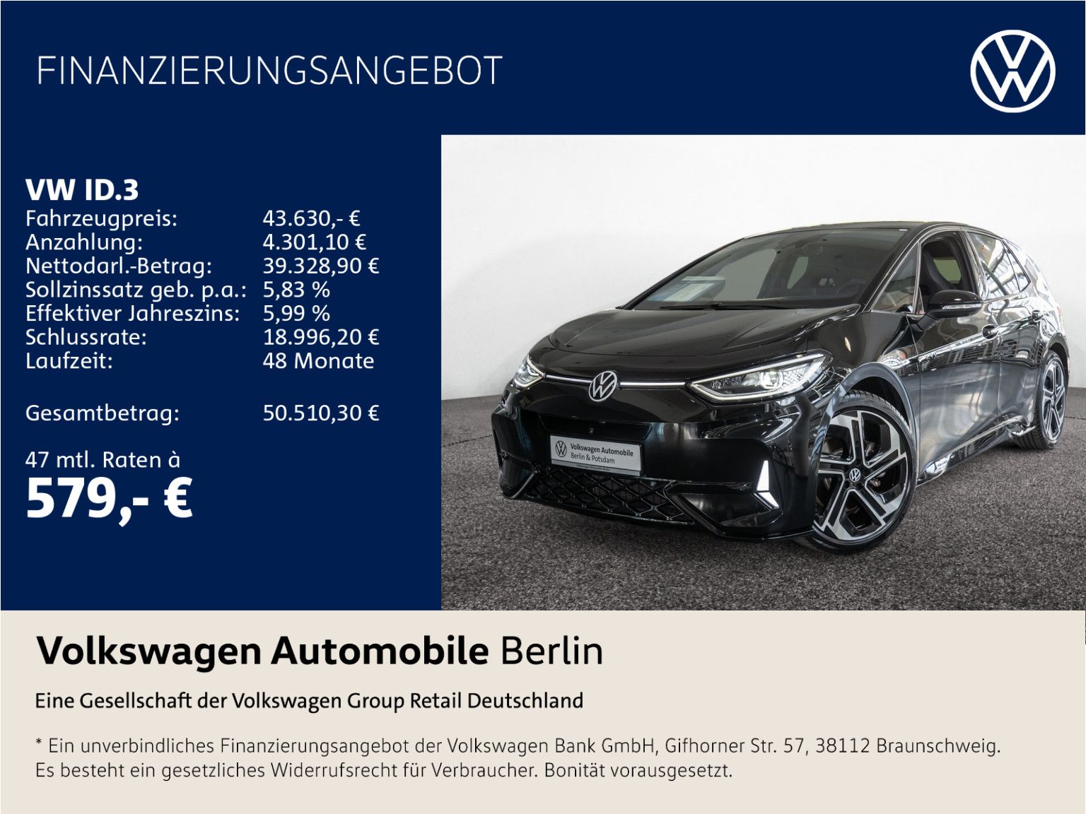 Volkswagen ID.3 GTX DCC ACC Wärmepumpe H&K Head-Up