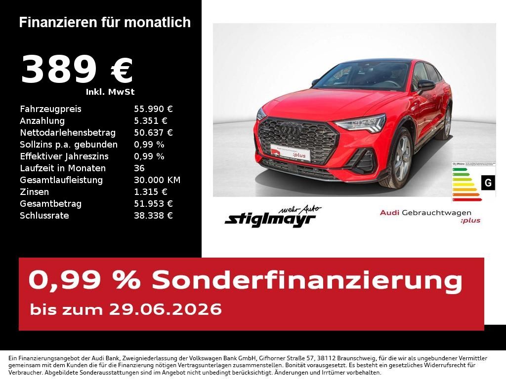 Audi Q3 Sportback S-line 45 TFSI quattro MATRIX+PANO