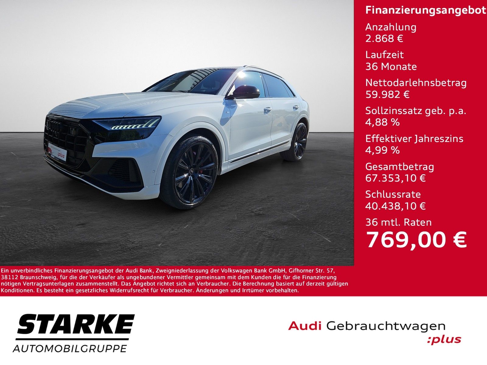 Audi Q8 55 TFSI e tiptronic quattro S-line - Samsaru's Car Outlet