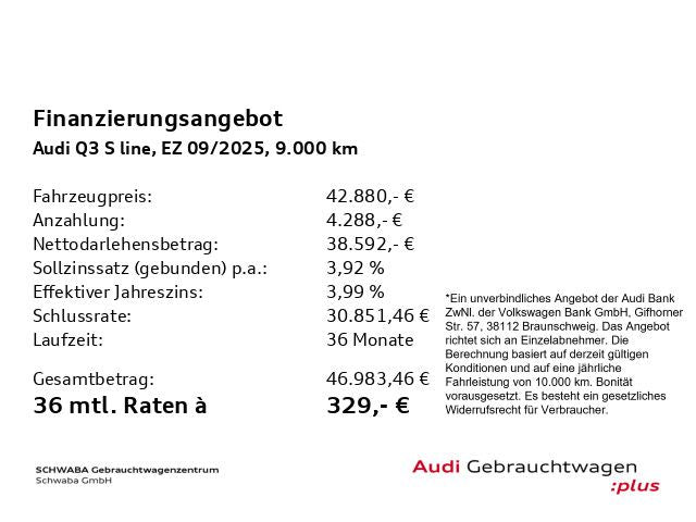 Audi Q3 S line 40 TFSI quattro S tr. *AHK*StdHZ*19''*