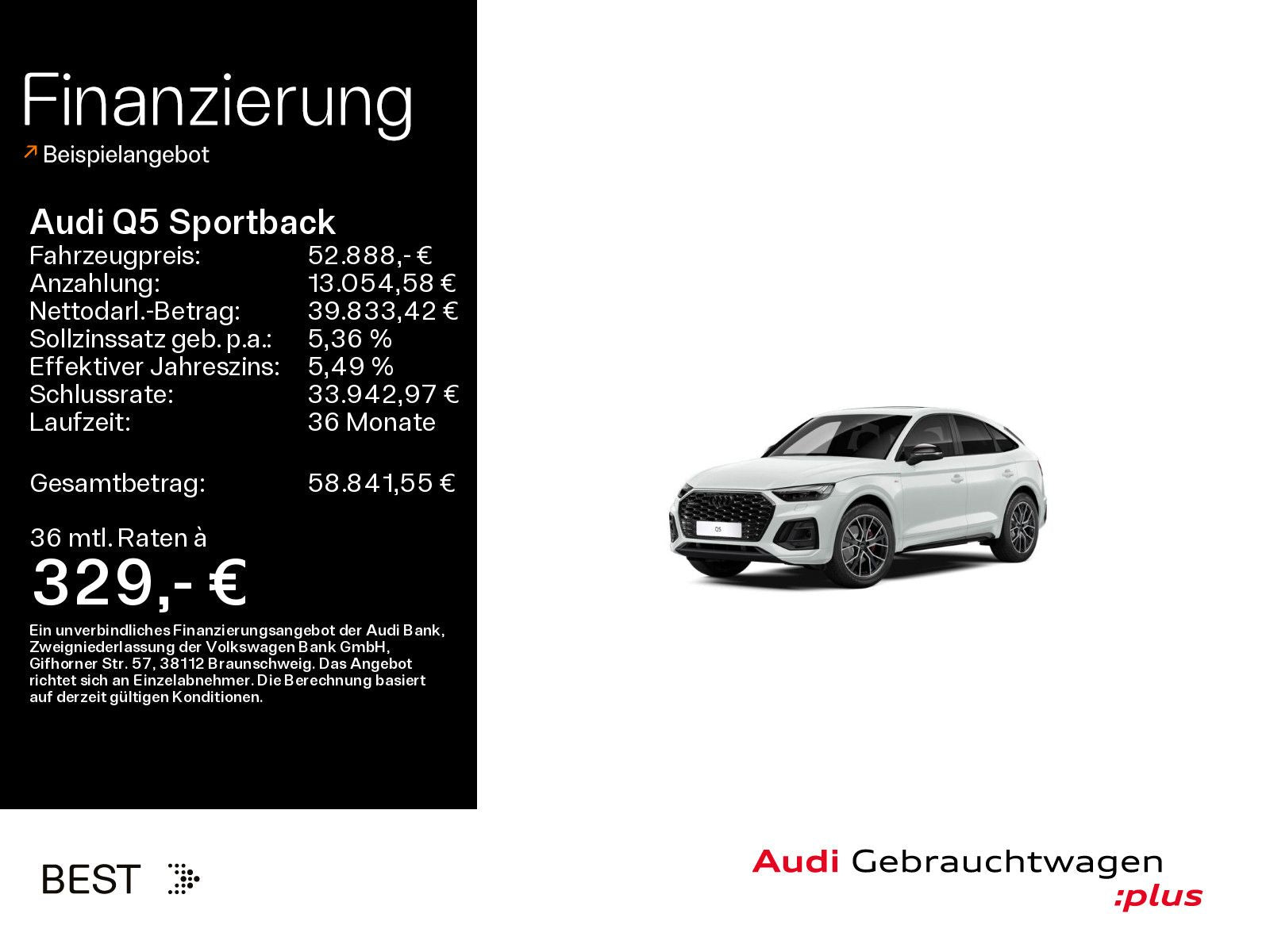 Audi Q5 Sportback S line 45 TFSI qu. AHK, Pano, Assis