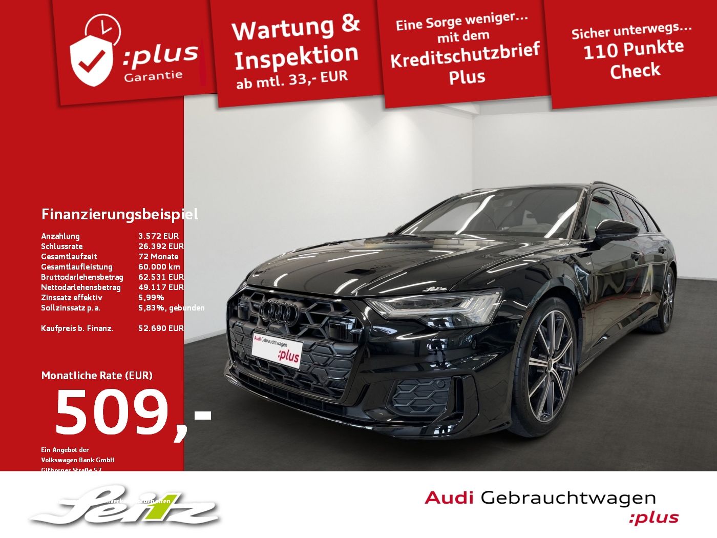 Audi A6 Avant 50 TDI quattro S line *HEAD-UP*AHK*NAVI