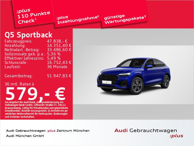 Audi Q5 Sportback 50 TDI qu. tiptr.S line AHK/HuD/Vir