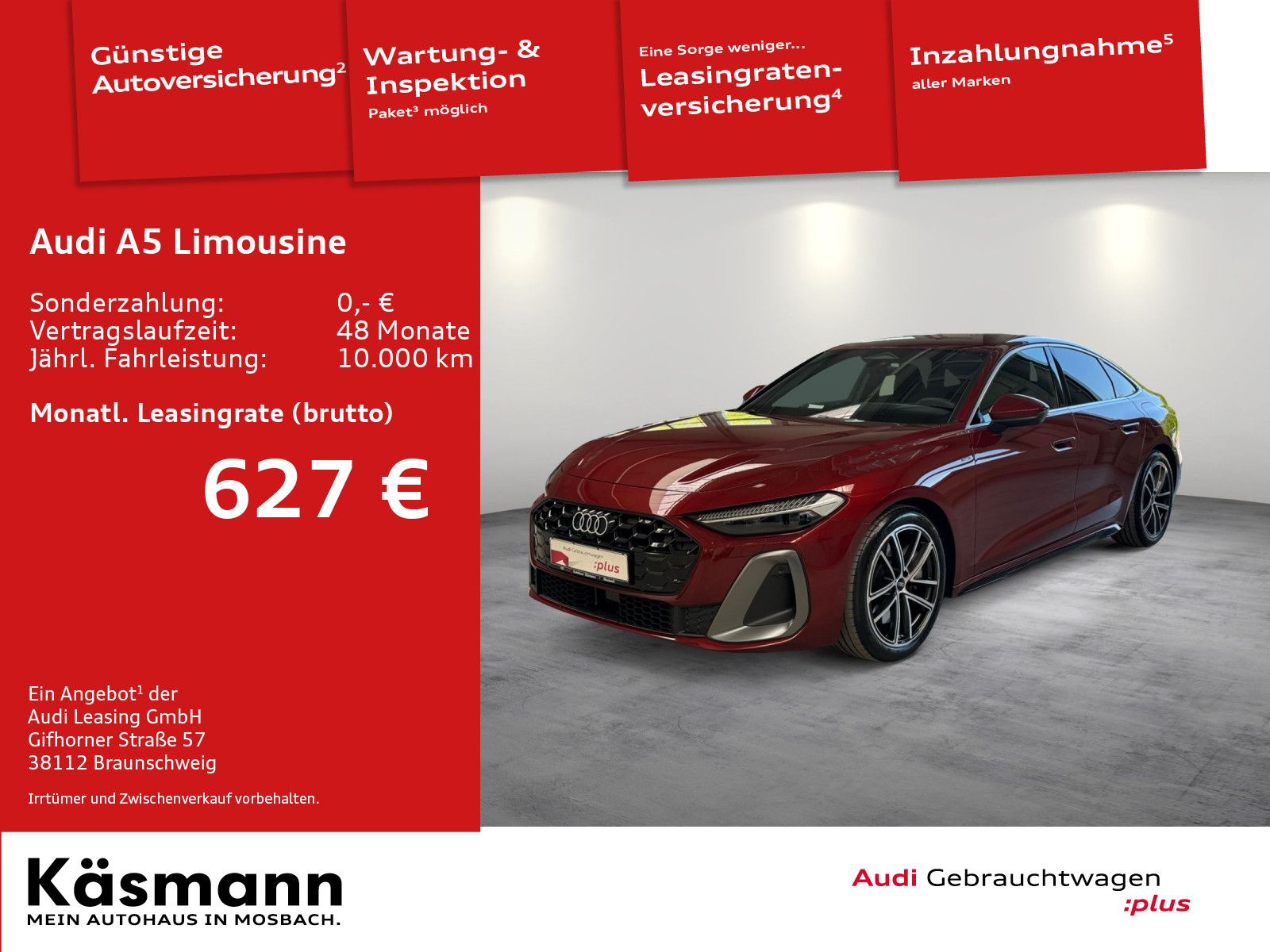Audi A5 Limousine e-hybrid qu S line 360° AHK