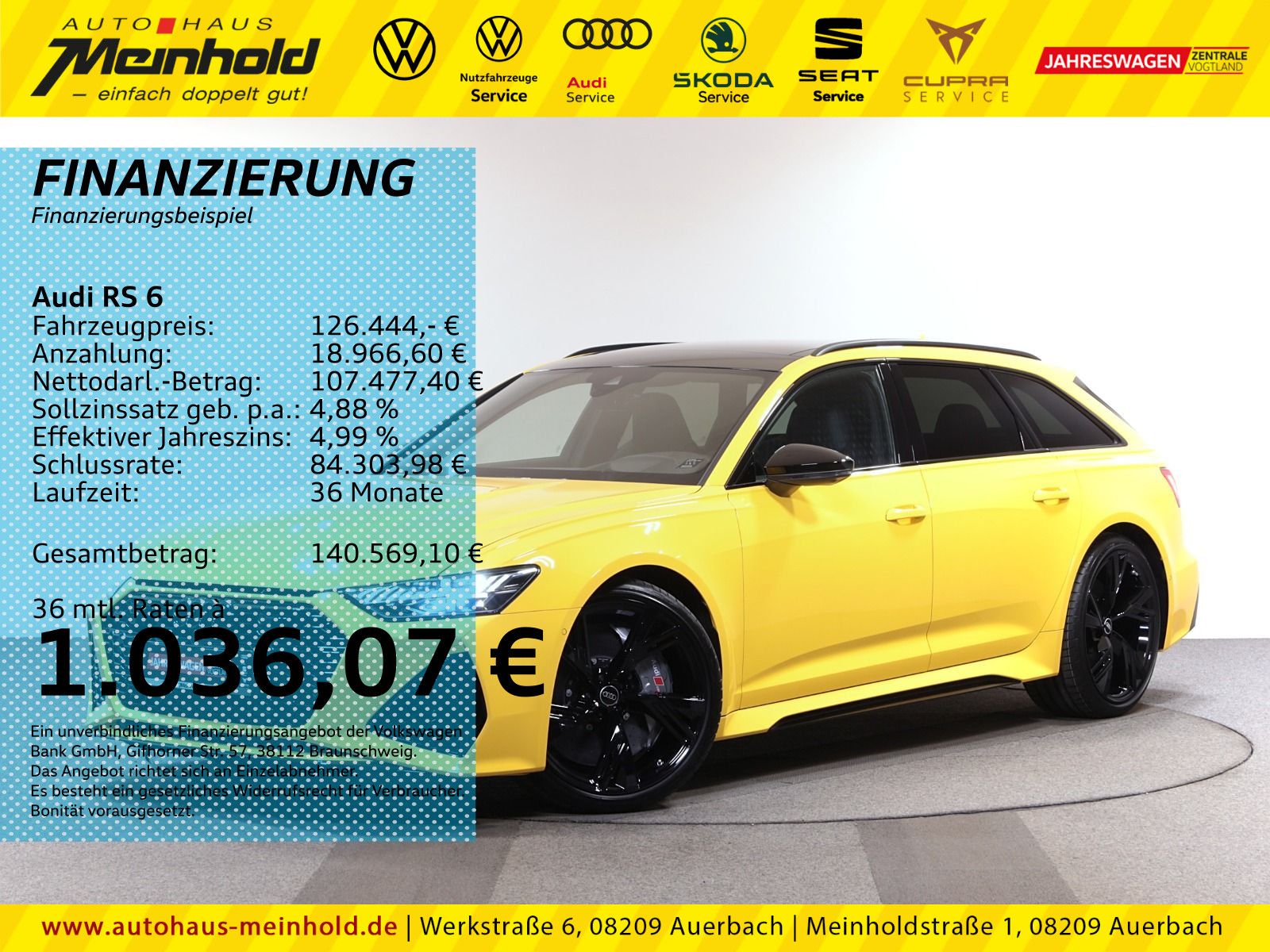 Audi RS 6 Avant, Keramik, Standh, Laserlicht, 305km/h