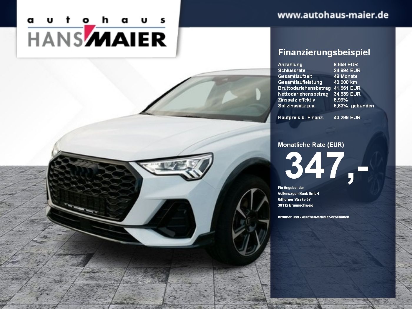 Audi Q3 Sportback S line quattro TFSI S tronic - Samsaru's Car Outlet