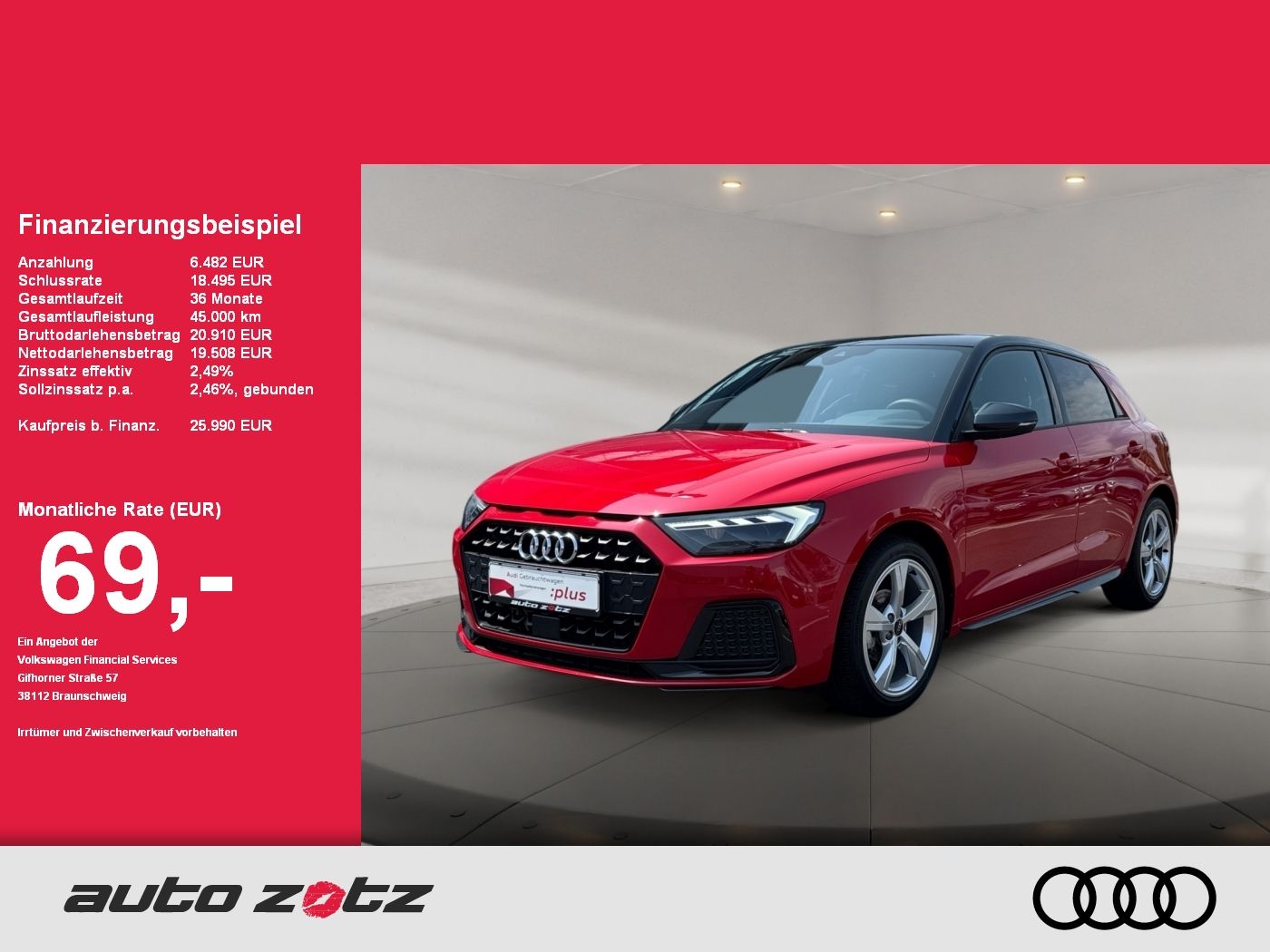 Audi A1 Sportback Advanced 25 TFSI S tronic - Samsaru's Car Outlet