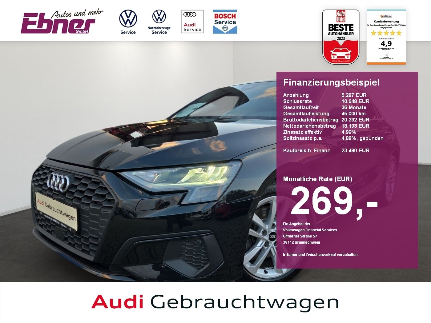 Audi A3 Sportback 35TDI DSG LED+NAVI+APP+GRA+SITZHZG+