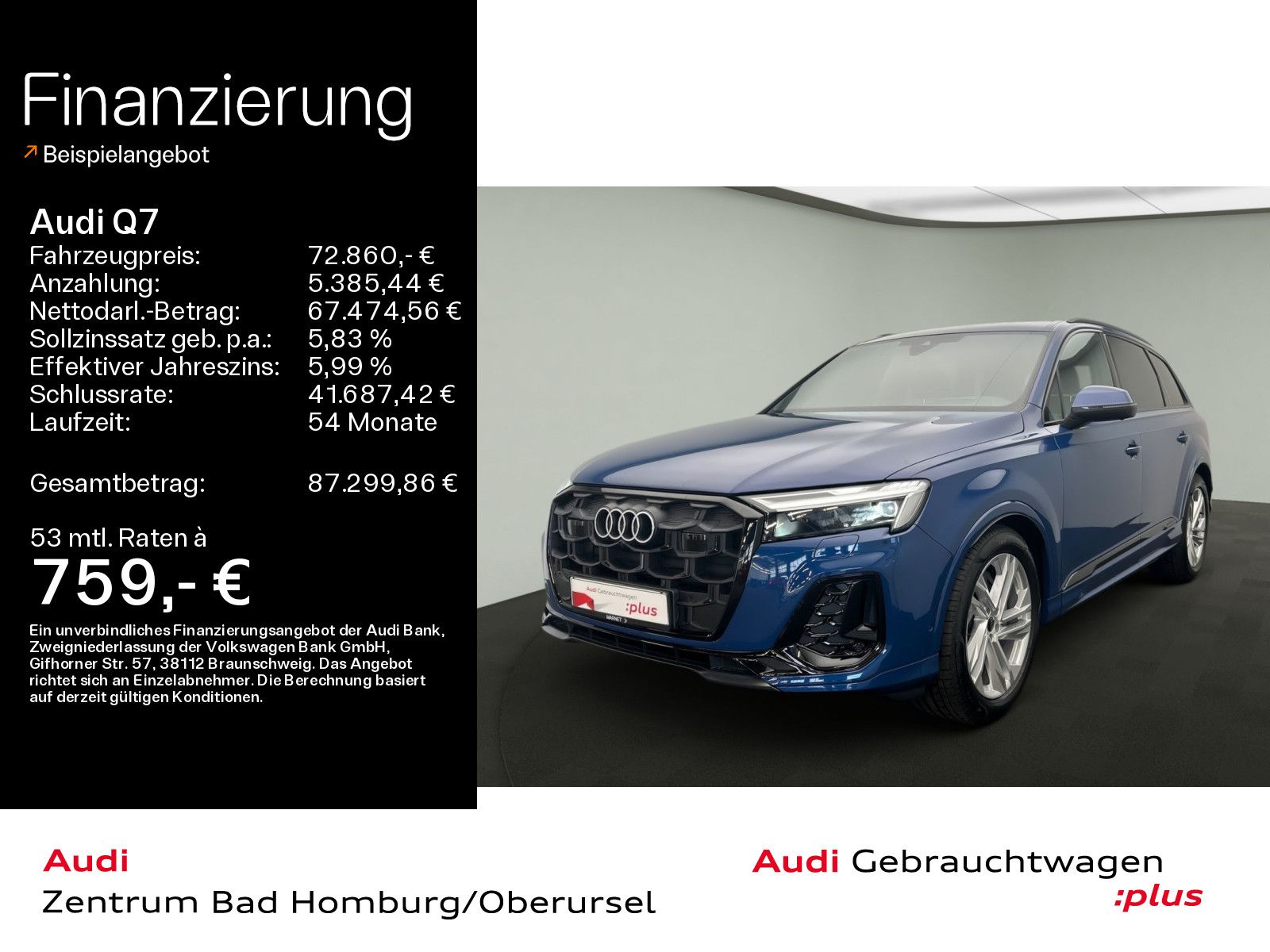 Audi Q7 50 TDI quattro S line*Navi*Matrix*Alu*AHK*HUD