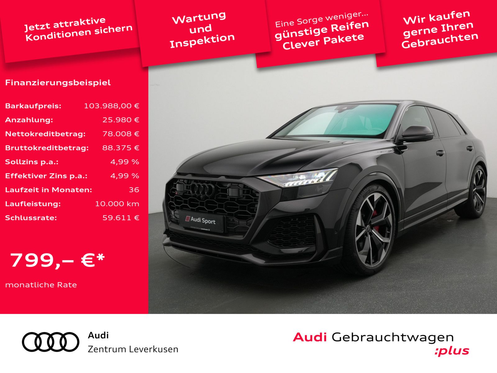 Audi RS Q8 DYNAMIK PAKET PLUS SITZBELÜ. MASSAGE ACC