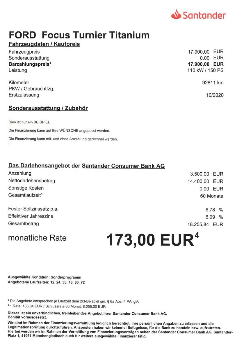 Ford Focus Turnier 2,0 EcoBlue Titanium - Samsaru's Car Outlet