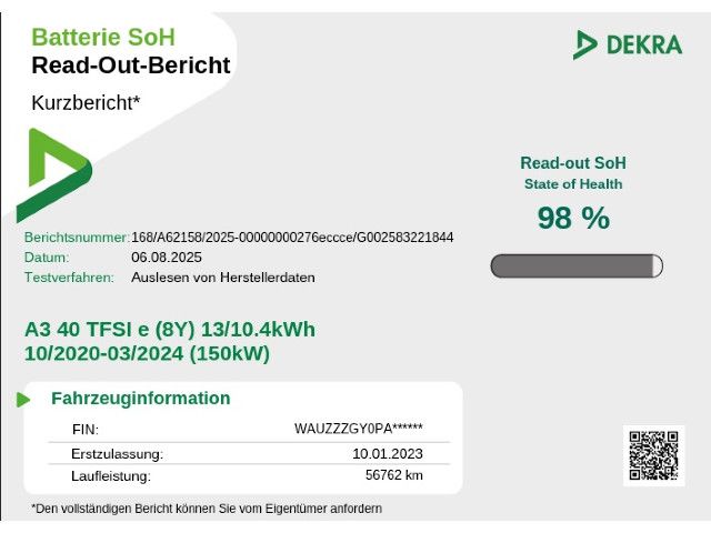 Audi A3 Sportback advanced 40 TFSI e S tr. LED RFK