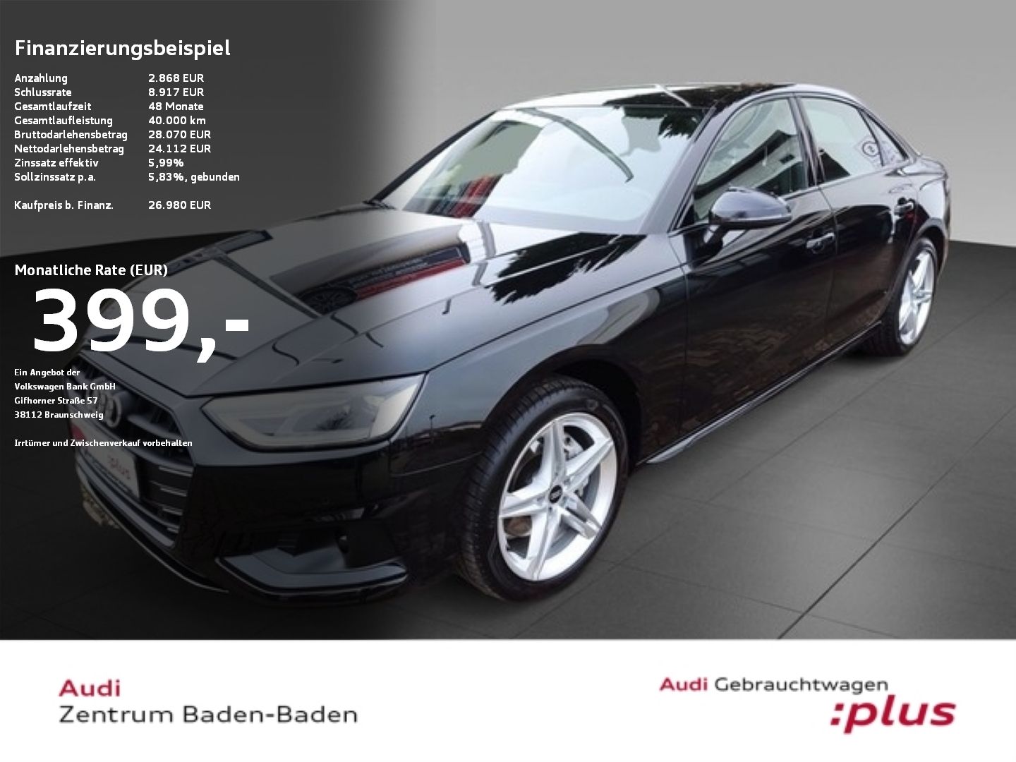 Audi A4 40 TDI S tronic advanced - Samsaru's Car Outlet