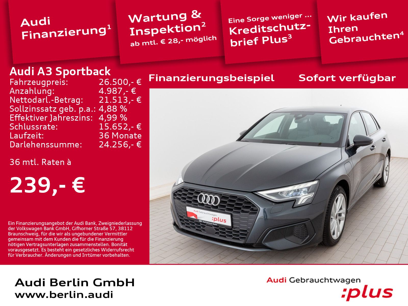 Audi A3 Sportback 40 TFSI e S tr. - Samsaru's Car Outlet