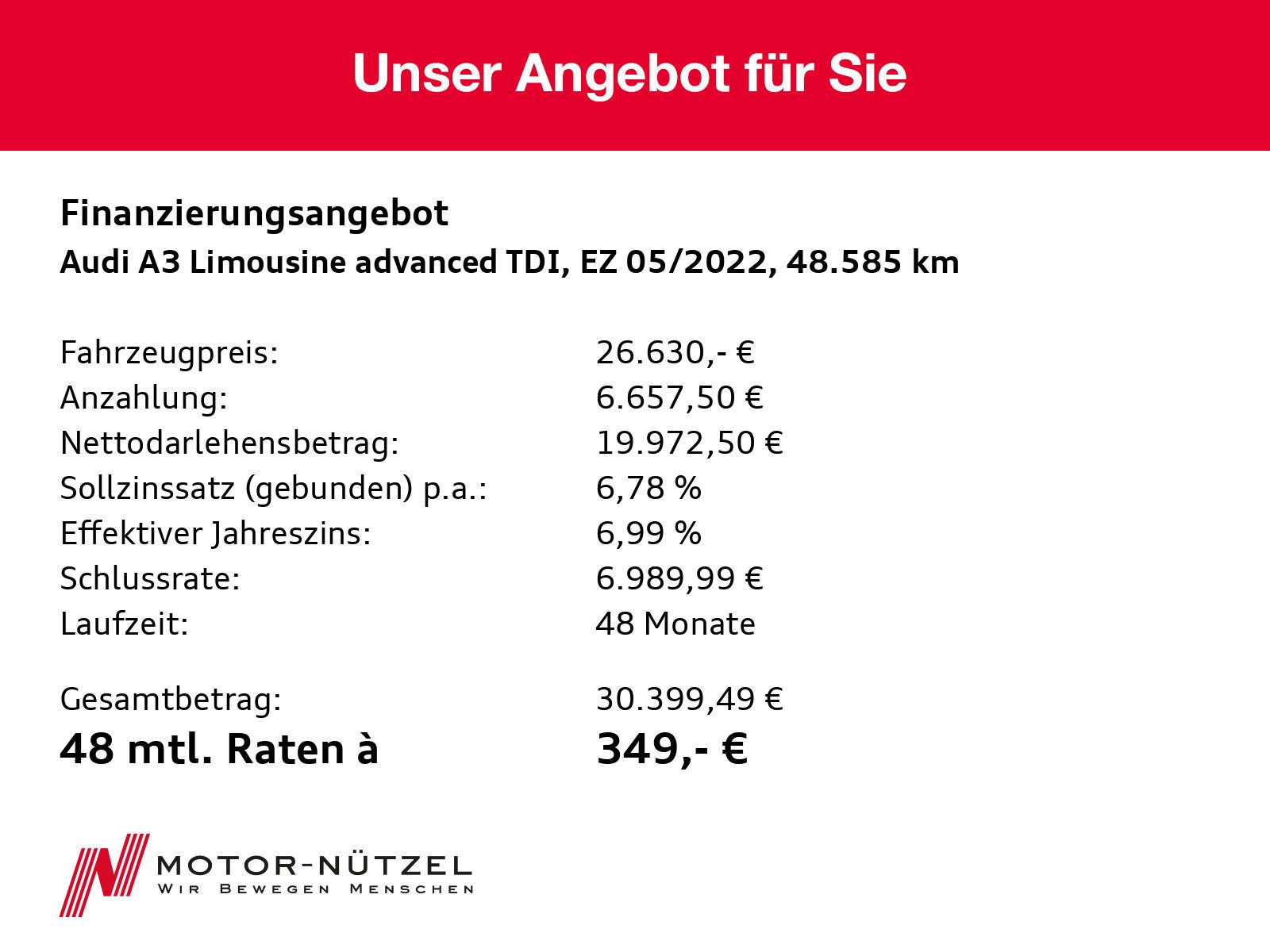 Audi A3 Limousine 35 TDI S-TR ADVANCED PDC+GRA+SHZ+18