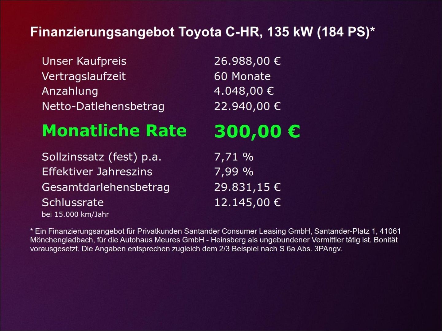 Toyota C-HR Hybrid - Samsaru's Car Outlet
