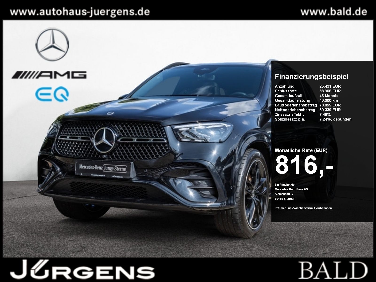 Mercedes-Benz GLE 450 d 4M AMG-Sport/Pano/Burm/AHK/HUD/Nappa