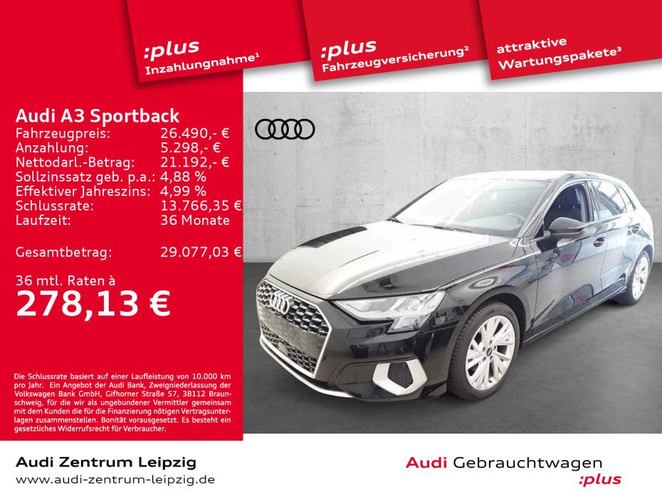 Audi A3 Sportback 35 TDI adv. S-tr. *Business*Navi*
