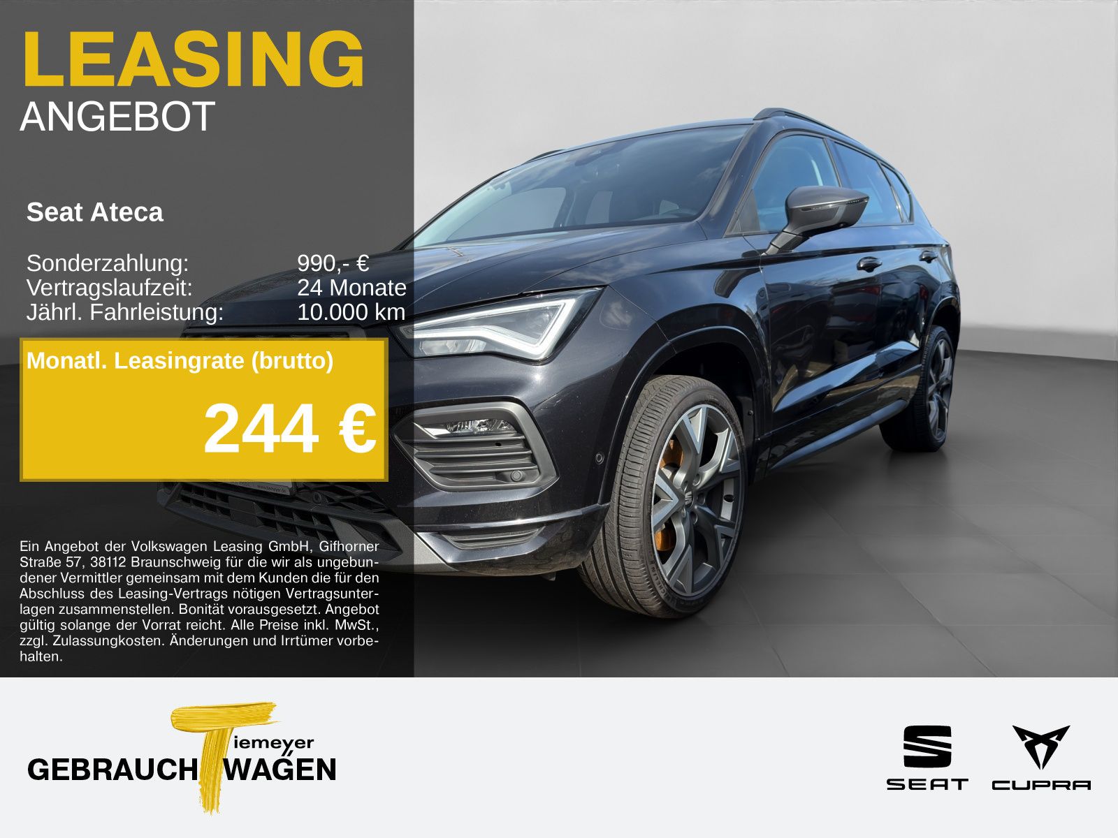 Seat Ateca 2.0 TDI DSG FR LM19 AHK KAMERA NAVI+ eKLAP