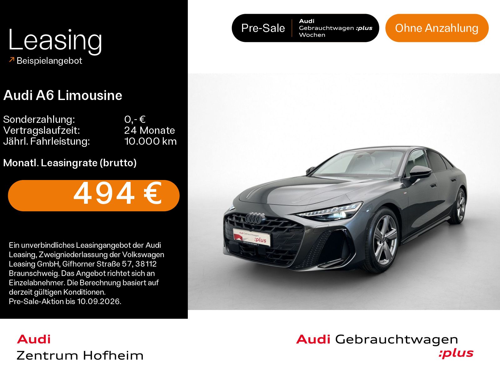 Audi A6 Limousine 55 TFSI qu 2x S line S tro*B&O*HUD*