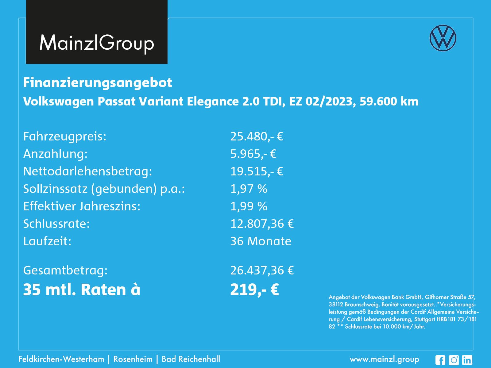 Volkswagen Passat Variant 2.0 TDI DSG Elegance Matrix Pano