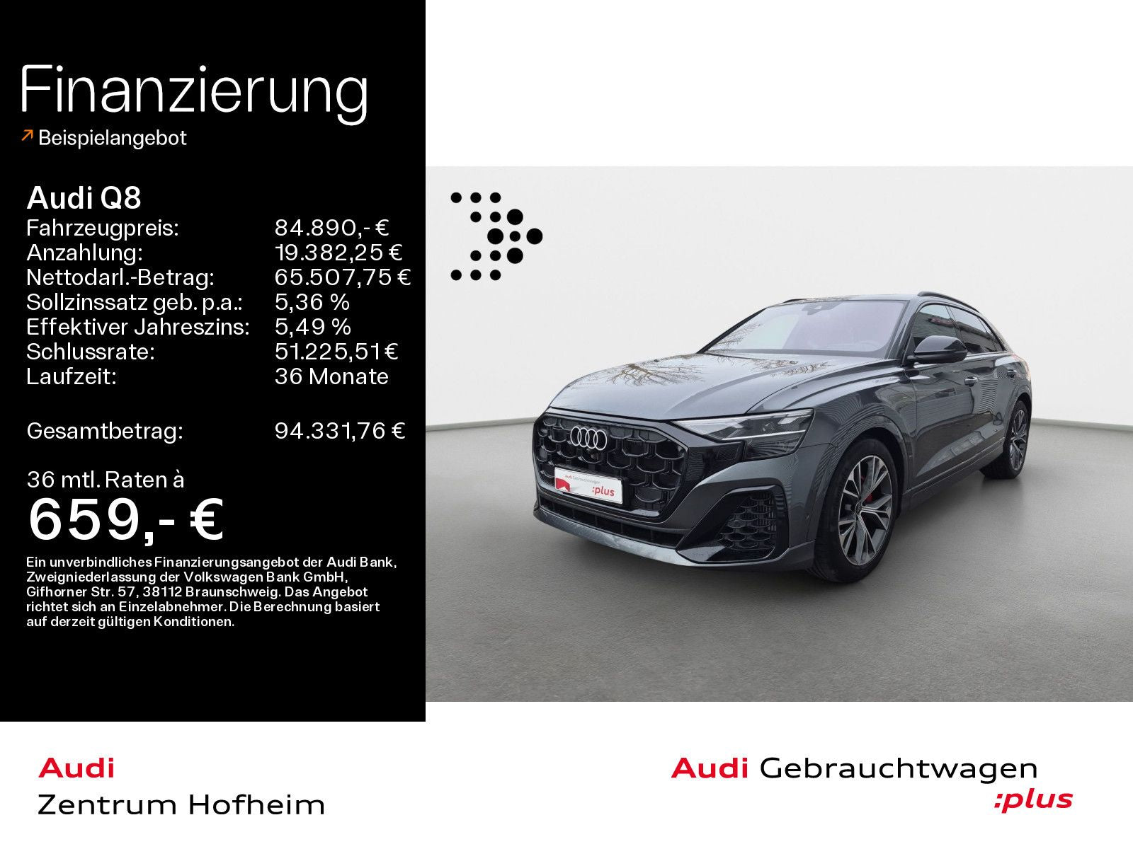 Audi Q8 60 TFSIe qu S line tip*Air*B&O*HUD*Pano*Matri