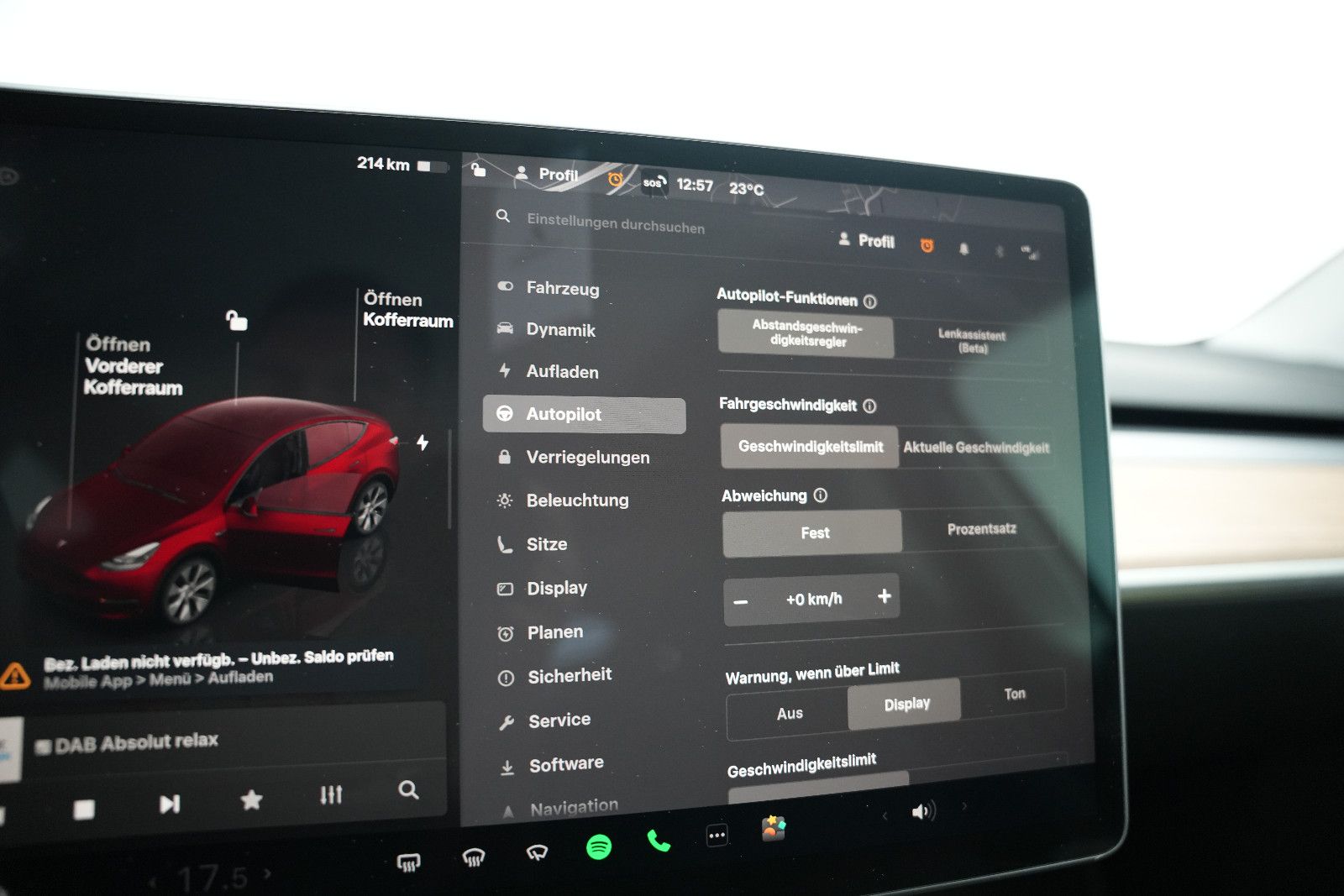 Tesla Model Y Long Range Dual*PanoramaGlasdach*Subwoof