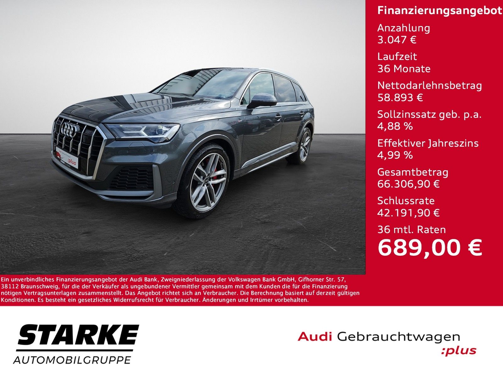 Audi Q7 55 TFSI e tiptronic quattro S line NaviPlus L