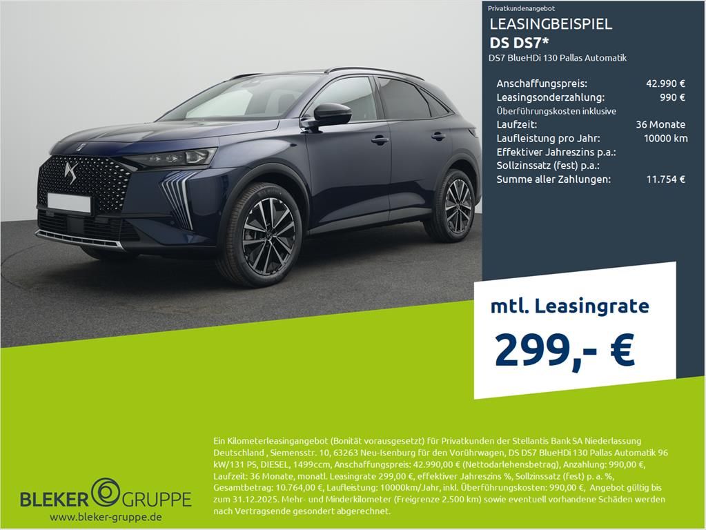 DS Automobiles DS7 Crossback BlueHDi 130 Pallas Automatik