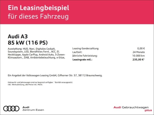 Audi A3 Sportback Advanced 30 TFSI - Samsaru's Car Outlet